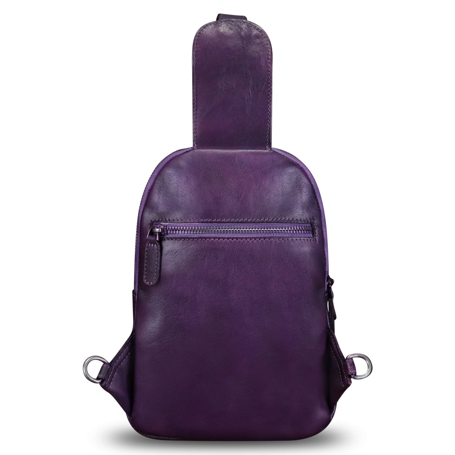 Genuine Leather Small Sling Bag for Women Men Sling Backpack Purse Crossbody Bag