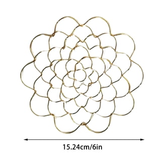 Reusable Floral Grid For Mason Jars - 6 Pack Mesh Flower Arrangement Holder, 3.4" Diameter