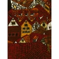 thumbnail image 2 of Davis, Andrea 12x14 Gold Ornate Wood Framed with Double Matting Museum Art Print Titled - Red Roofs I, 2 of 4