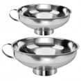 thumbnail image 1 of Juego de Embudos Acero Inoxidable Boca Ancha Grado Alimenticio con Asa para Conservas en Cocina, 1 of 7