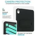 thumbnail image 3 of ELEHOLD For iPad Mini 7th 6th Generation Protective Case with Kickstand,Shockproof Slim Foldable Kickstand TPU Hard PC Protective Case Cover with Cleaning Cloth & Stylus, Black, 3 of 7