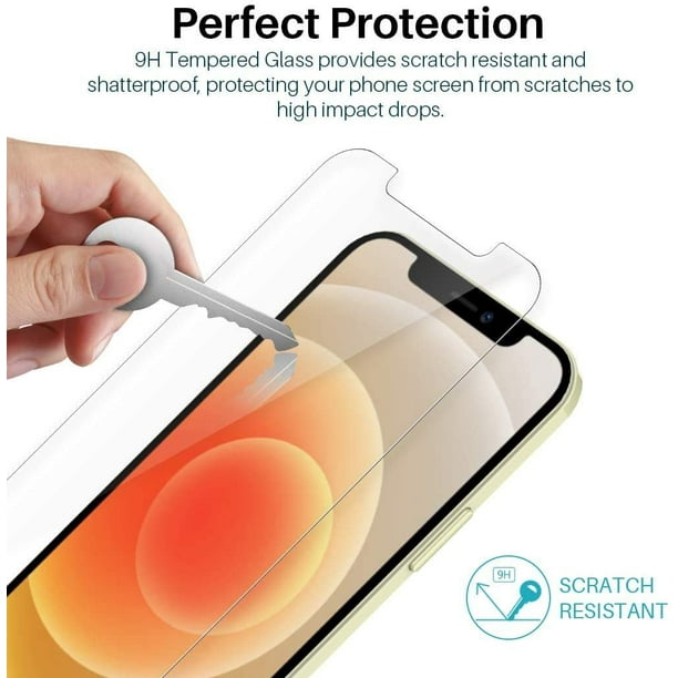 Protection Miroir Pour Ecran pour iPhone 12, iPhone 12 Pro Protection pour  ecran lisse avec finition miroir 