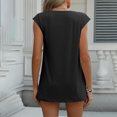thumbnail image 4 of Aofany Women's Tank Tops Summer Fashion Solid Color V-Neck Sleeveless T-shirt Tops Blouse, 4 of 7