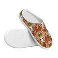 thumbnail image 3 of Daiia Cow Skull Print Women’s Fuzzy Slippers Memory Foam Lightweight House Shoes Cozy Loafer Flannel House Shoes-42/43, 3 of 7