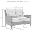 thumbnail image 2 of Crosley Furniture Rockport Outdoor Wicker 3 Piece Conversation Set- Oatmeal/Light Brown, 2 of 9