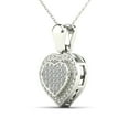 thumbnail image 5 of aaXia 10K White Gold Diamond Accent Heart-Shaped Cluster Pendant Necklace, 5 of 5