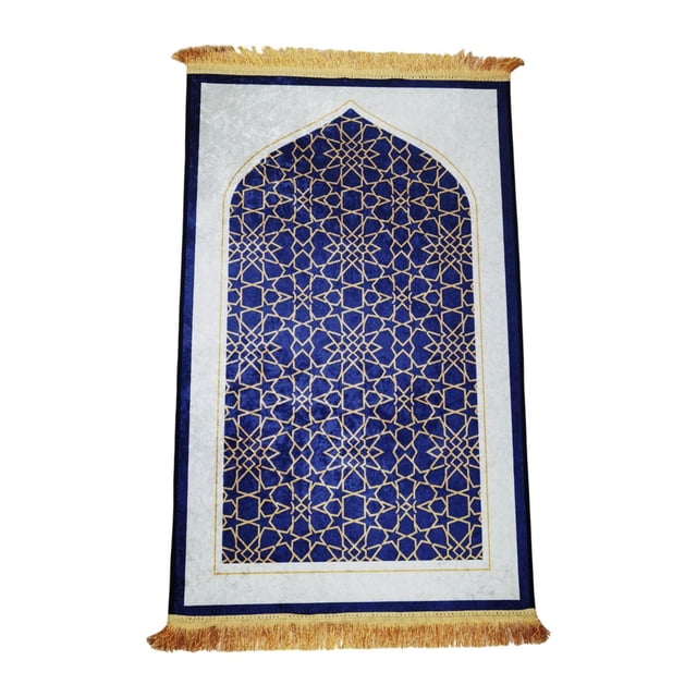 Lipstore Muslim Prayer Rug Multifunction Soft Prayer Mat for Bedroom Travel Men Women B