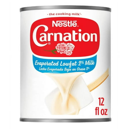 Nestle Carnation Lowfat 2% Evaporated Milk, Vitamins A and D Added, 12 fl oz, 12 Servings (Pack of 4)