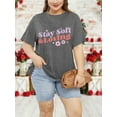 thumbnail image 6 of XCHQRTI Cute Love Women Plus Tshirt Graphic Short Sleeve Shirt Valentine's Day Tees, 6 of 7