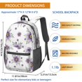 thumbnail image 3 of Pioneer Flower Floral Print Pattern 17" School Backpacks for Teens,Waterproof Oxford Fabric,S-Shape Padded Straps for School,Travel,Hiking,Camping, 3 of 6