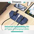 thumbnail image 7 of Chargeworx Magnetic Cord Holder, 12 Magnetic Cable Clips Included | Cable Management Desk Organizer, Strong Magnet Office Desk Accessories, Cable Organizer, Wire Management (4-PK Navy), 7 of 7