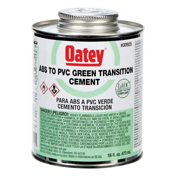 Oatey Green Transition Cement For ABS/PVC 16 oz.
