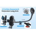 thumbnail image 2 of Soporte para teléfono para automóvil y camión con brazo largo de cuello de cisne de 13", soporte para parabrisas con ventosa de resistencia industrial, estabilizador compatible con todos los modelos P, 2 of 5