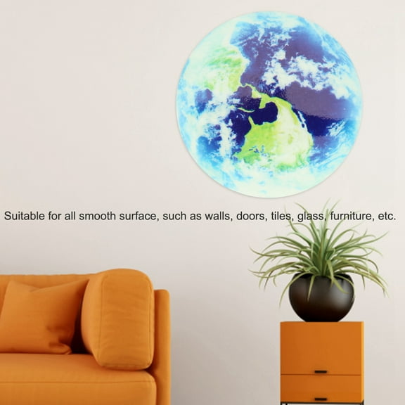 20cm Luminous Wall Sticker Earth Glow In The Dark DIY Decal for Bedroom Decoration