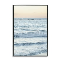 Stupell Industries Sunset & Sea View Coastal Photography Black Framed Art Print Wall Art, 12 x 18