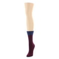 thumbnail image 2 of Legmogue Women's Pindot Soft-Fit Thick Cuff Cotton Rich Crew Sock - Womens - Female, One Size, Burgundy, 2 of 2