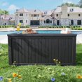 thumbnail image 3 of Decksplore Casual 180 Gallon Lockable Resin Deck Box, Waterproof & Outdoor Storage Box for Outdoor Cushion Storage and Outdoor Delivery Storage, Stylish Outdoor Bench,black, 3 of 9