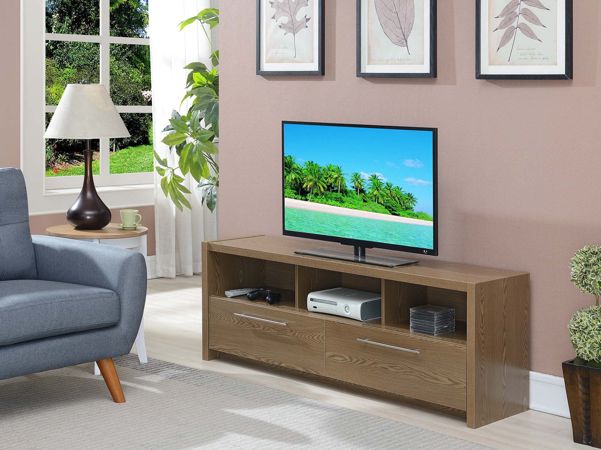 Convenience Concepts Designs2go Modern Lexington 60-inch TV Stand Black for sale online 