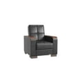 thumbnail image 2 of Ottomanson Origins X Convertible Arm Chair, Black Leatherette Fabric, 2 of 8