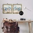 thumbnail image 4 of Stupell Industries Nautical Blue Crabs Beach Animals Painting Gold Floater Framed Canvas Art Print Wall Art, 18 x 18, Set of 2, 4 of 10