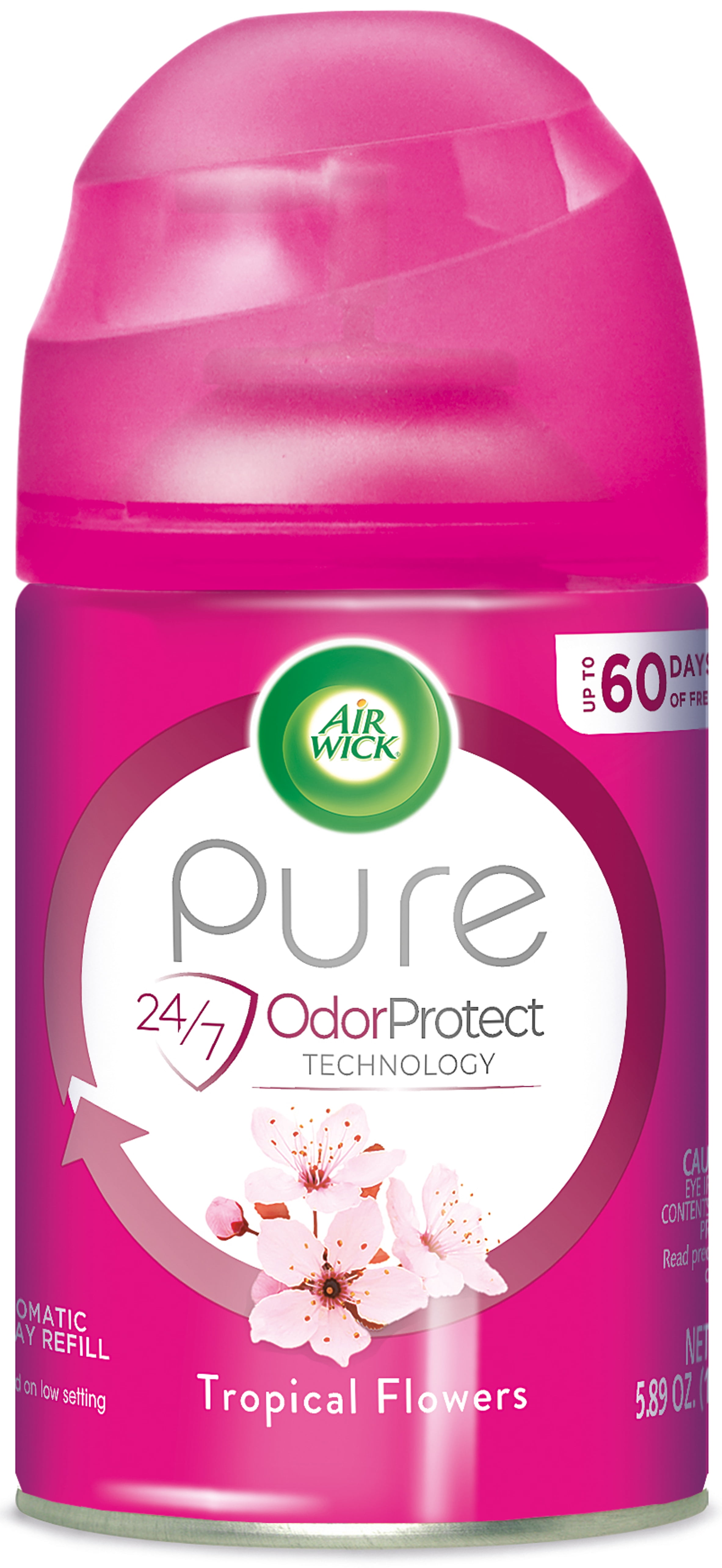Air Wick Pure Automatic Air Freshener Spray Refill, Tropical Flowers, 5.89 oz, 1 Count