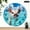 10x10in, variant on Patifu Pig Swimming In Tropical Blue Water Round Wooden Wall Clock Silent Sweep Movement 12x12in