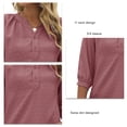 thumbnail image 4 of Camisas casuales con botones Nikou blusas de manga corta verano, 4 of 5