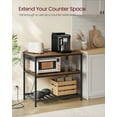 thumbnail image 5 of Kitchen Island with 3 Shelves, 39.4 Inches Width Kitchen Shelf with Power Strip, Large Worktop, Stable Steel Structure, Industrial, Easy to Assemble, 5 of 6