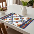 thumbnail image 6 of Placemat, Pioneer Flower Floral Print Pattern Place Mats Table Mat Set Of 2, PVC Washable Placemats for Party Kitchen Dining Decoration, 18x12 Inch, Fade Resistant, 6 of 6