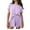 Purple, variant on Seductiva Cotton Pajamas for Women Womens Pajamas 2 Ribbed Knit Short Sleeve Sleepwear Set