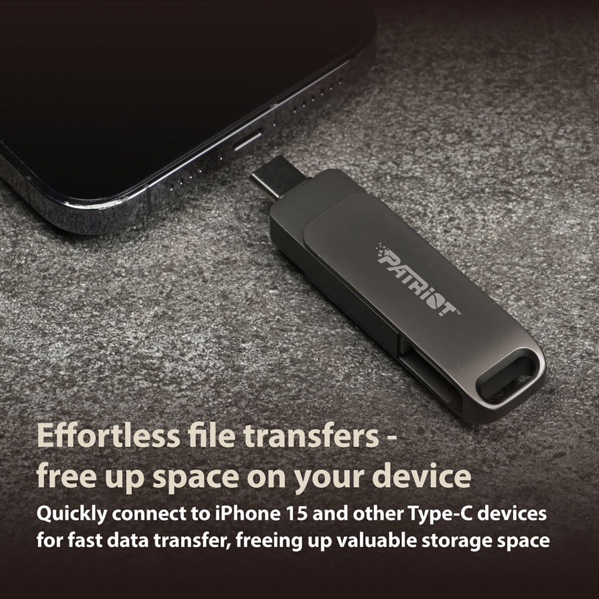 Patriot RAGE R550 256GB USB 3.2 Gen 1 Type-A+C Flash Drive - Thumb Drive - Pen Drive - PE256GR550DSAD