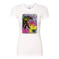 thumbnail image 2 of Colorful Rainbow Unicorn Animal Lover Womens Slim Fit Junior Tee, White, Large, 2 of 3
