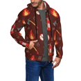thumbnail image 2 of Kdxio Fire Extinguisher Print Men Hoodies Casual Hoodies for Men with Zip Pockets Full Zip Long Sleeve Sweatshirt Sports Hooded Jacket-Large, 2 of 5