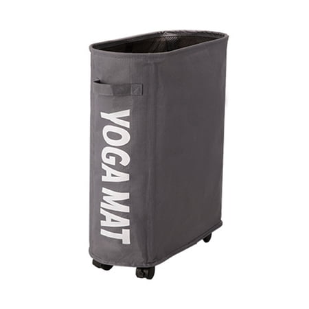 HuaAngel Indoor Yoga Mat Foldable Wheeled Storage Basket B1740