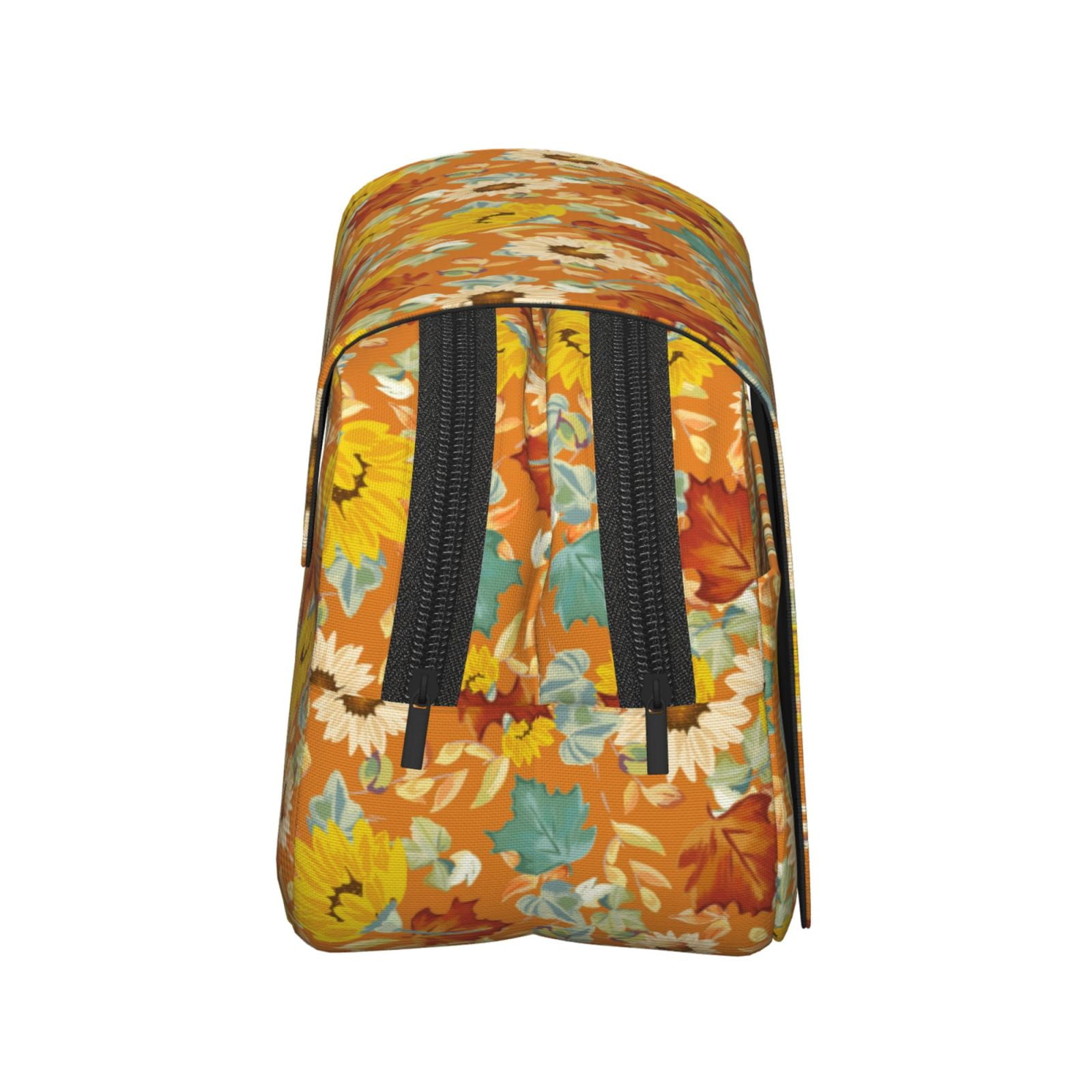Rateoe Daisy maple fall Pattern Double Clamshell Pen Case, Storage Organizer with Two Zipper Compartments– Holds Up to 50 Pencils & Pens