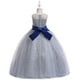 thumbnail image 5 of Vestido Para Niñas, Ropa Para Bebés, Temperamento Para Niños Pequeños, Lazo Minimalista, Flor Bordada, Hilo De Red, Vestido De Fiesta De Cumpleaños, Vestidos Grises Odeerbi LM103-3559, 5 of 9