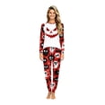 thumbnail image 2 of Family Matching Halloween Pajamas Set Candy Spiderweb Crew Neck Horror Pullover Pajamas and Pumpkin Skeleton Spooky Jogger Pajama Pants, 2 of 4