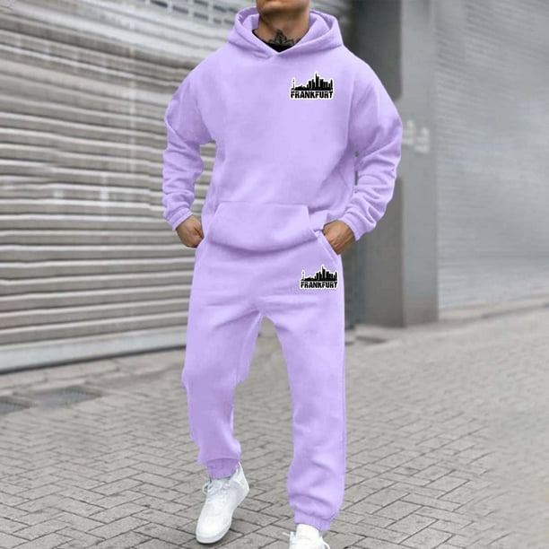 WILLBEST Sudaderas para Hombre, Conjunto De Sudadera con Capucha Deportiva De Manga Larga con Estampado De Letras Informal A La Moda para Otoño e Invierno para Hombre y Mujer XXGrande