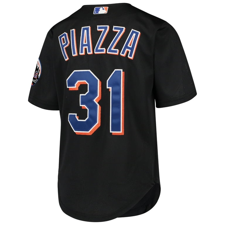 Youth Mitchell & Ness Mike Piazza Black New York Mets Cooperstown  Collection Mesh Batting Practice Jersey 