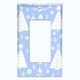 thumbnail image 5 of Metal Light Switch Plate Cover Festive Christmas Tree Ornaments Blue XMS011, 5 of 13