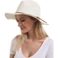 thumbnail image 2 of Unisex Straw Fedora Hat, Sun Hat, Beach Hat for Summer, 2 of 8