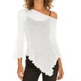 thumbnail image 2 of APEXFWDT Womens Off Shoulder Sheer Cover Ups Lightweight Mesh Shrug Summer Trendy Poncho Tops, 2 of 6