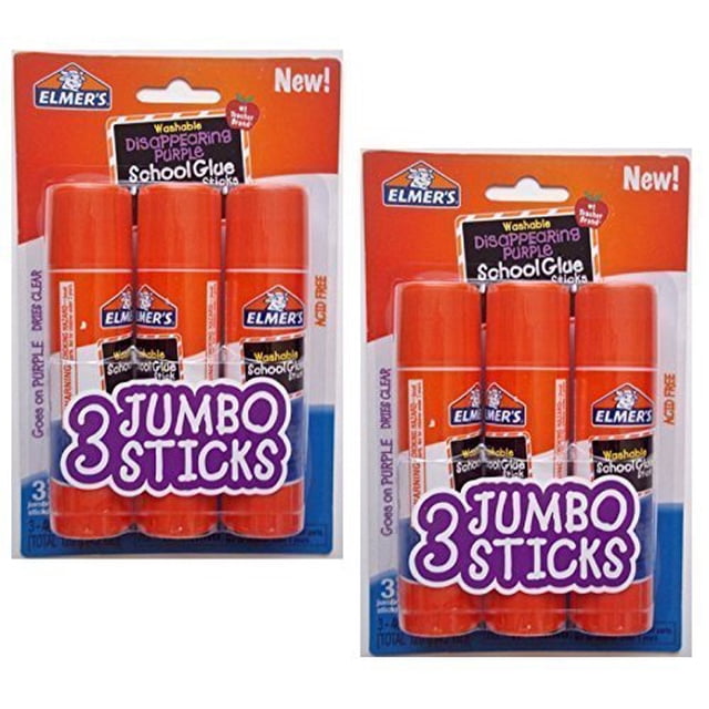 Pega en Barra Elmer's Jumbo Morada que Desaparece 40g 6 Barras