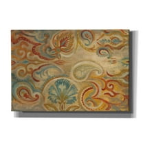 Epic Graffiti 'Antique Paisley' by Silvia Vassileva, Canvas Wall Art, 26"x18"