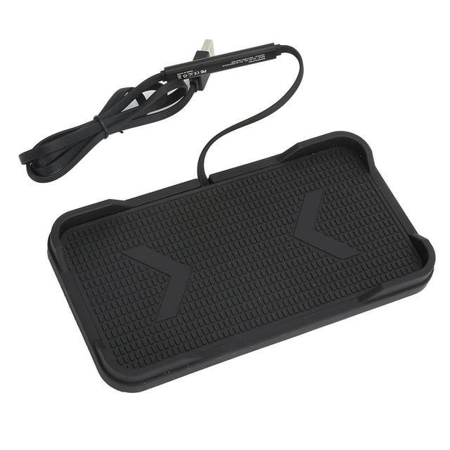 Cargador inalámbrico para coche, almohadilla de carga Qi antideslizante, 10 W, 7,5 W, almohadilla de carga inalámbrica rápida para coche