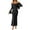 Black, variant on WTOBBY Elegant Off Shoulder Lace Maxi Dress for Women with Long Sleeves Perfect Evening Party Gown for Date Nights and Formal Events Unlined Design for Breathable Comfort,Black L