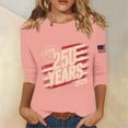 thumbnail image 2 of US 250th Anniversary 3/4 Sleeve Tops for Women Trendy Crewneck 250 Years and Flag Printed Shirts 4th of July Patriotic Tee Tops, 2 of 4