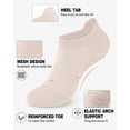 thumbnail image 3 of 6 Pairs Pilates Grip Socks for Women, Non-slip Yoga Athletic Socks for Barre Ballet Barefoot Workout Hospital, 3 of 7
