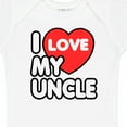 thumbnail image 4 of Inktastic I Love My Uncle Boys or Girls Baby Bodysuit, 4 of 5