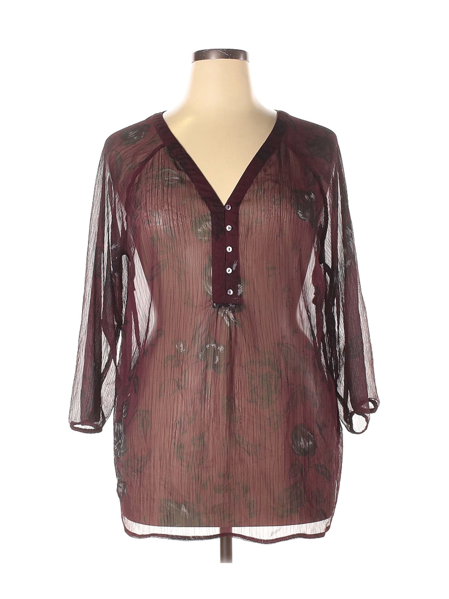 maurices - Pre-Owned Maurices Women's Size 16 3/4 Sleeve Blouse ...